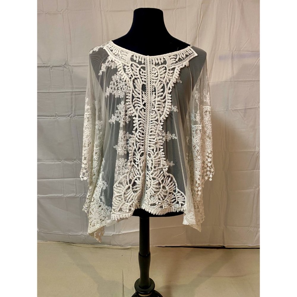 XCVI White Lace Cover Up